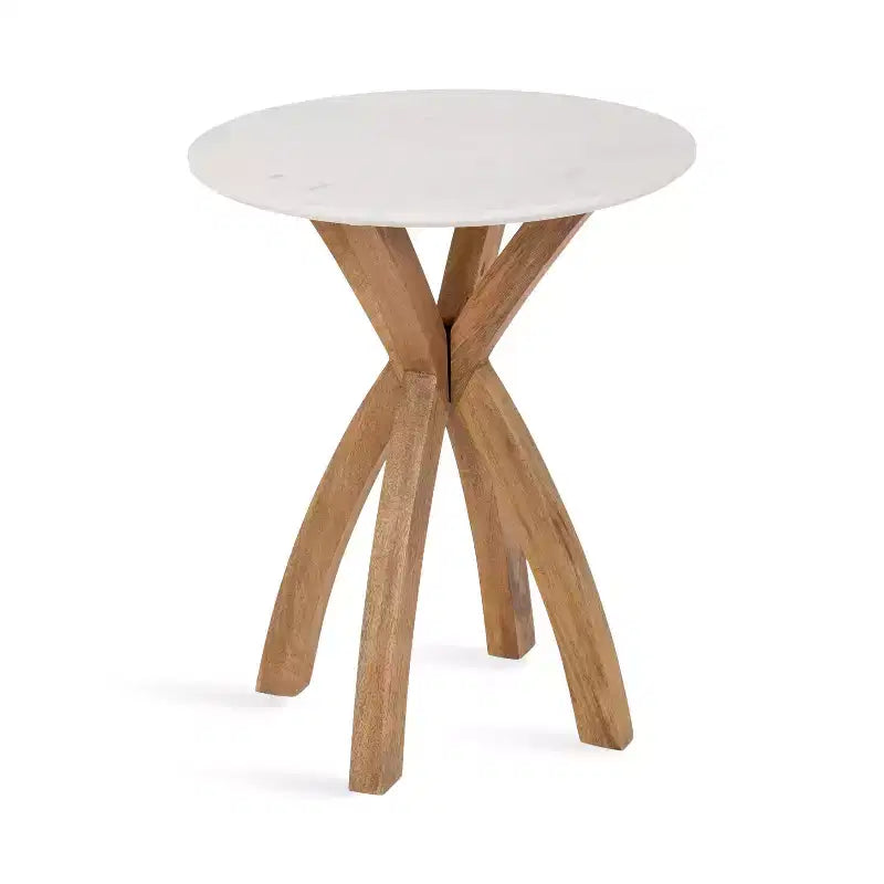 Kate and Laurel Soleyn Round Wood Side Table, 20x20x24, Natural