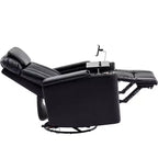 Fauteuil inclinable électrique, pivotant à 270° avec accoudoir de rangement, lumière LED, porte-gobelet, tablette pivotante et support de téléphone