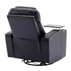 Fauteuil inclinable électrique, pivotant à 270° avec accoudoir de rangement, lumière LED, porte-gobelet, tablette pivotante et support de téléphone