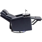 Fauteuil inclinable électrique, pivotant à 270° avec accoudoir de rangement, lumière LED, porte-gobelet, tablette pivotante et support de téléphone