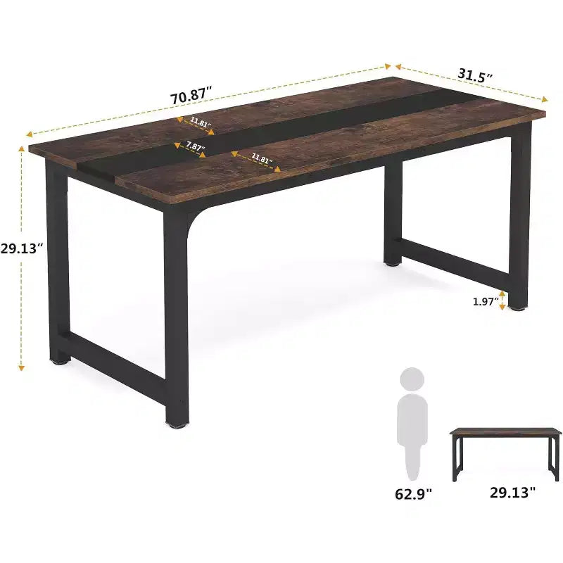 70.86" Rectangular Computer Desk