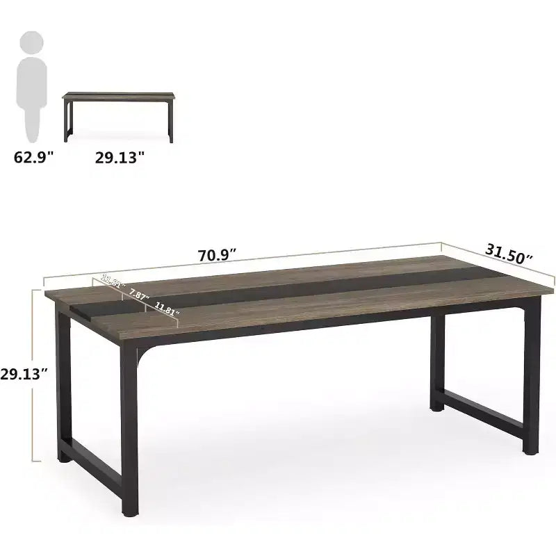 70.86" Rectangular Computer Desk